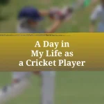 A Day in My Life as a Cricket Player