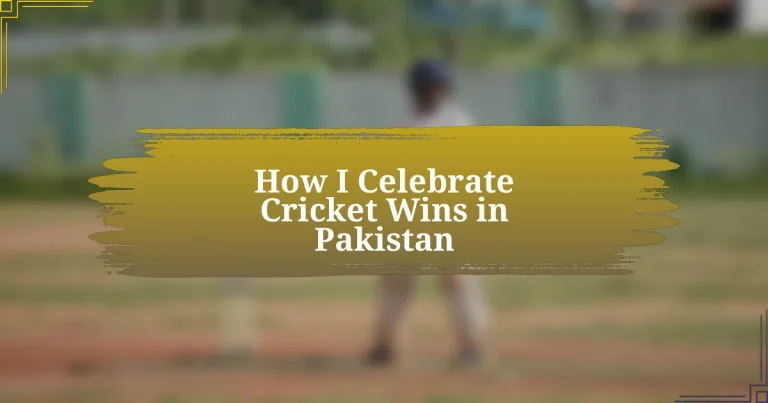 How I Celebrate Cricket Wins in Pakistan