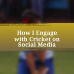 How I Engage with Cricket on Social Media