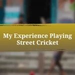 My Experience Playing Street Cricket